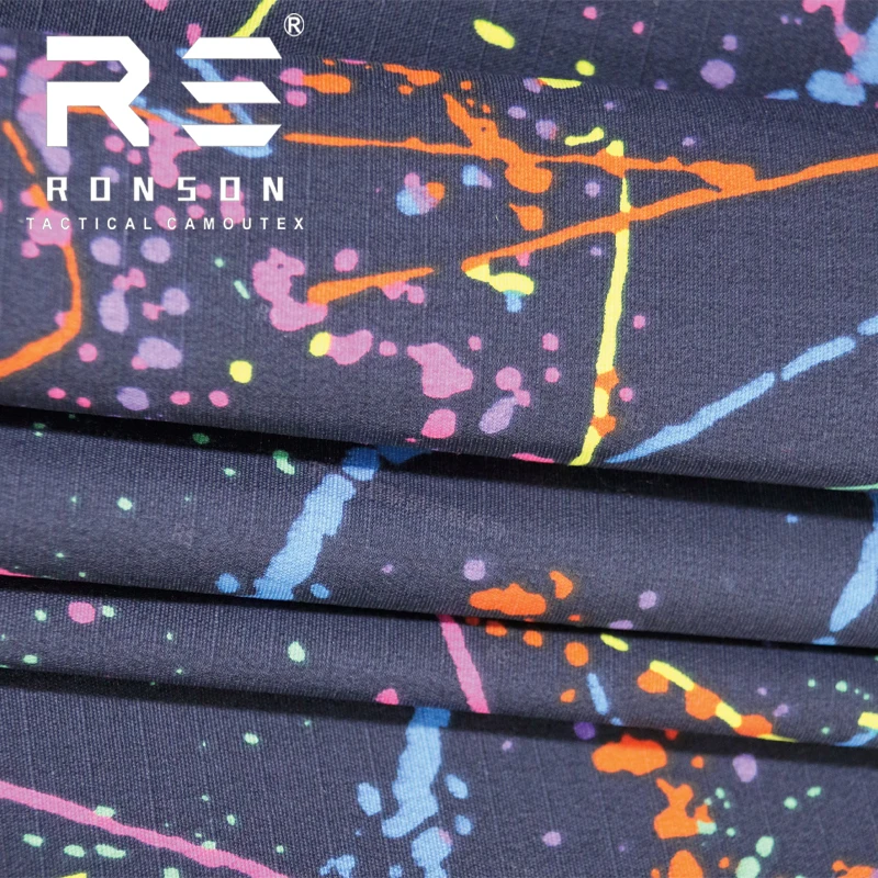 Tela ripstop camuflaje salpicado NYCO para uniformes tácticos - imagen 4