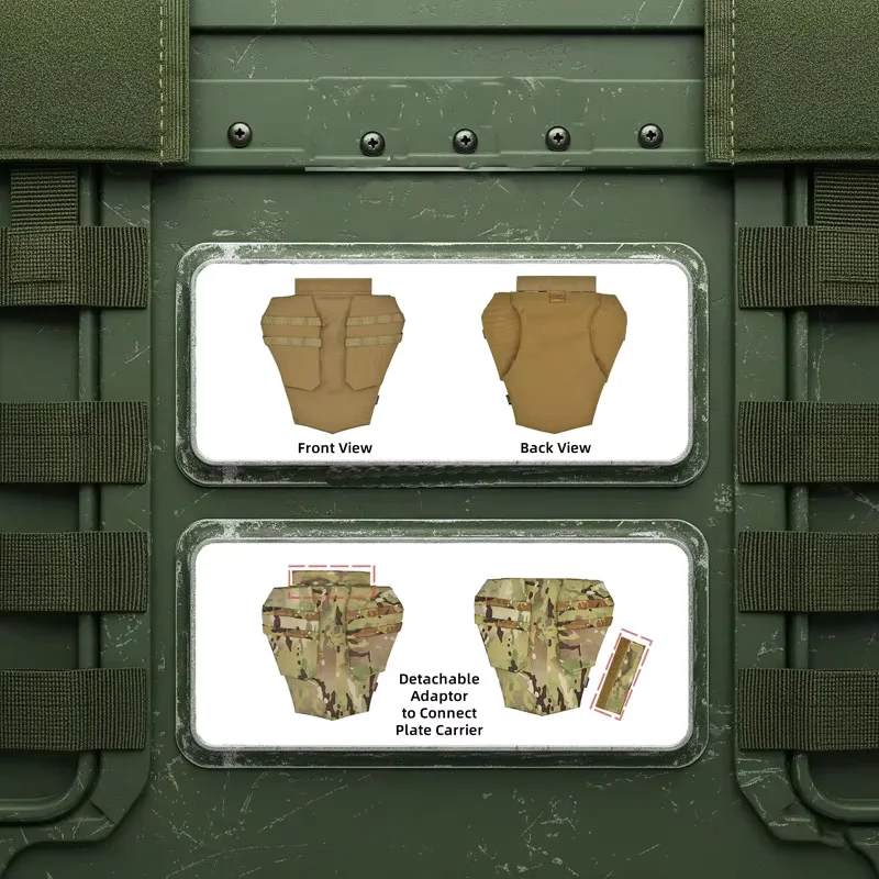 Klaver protector de ingle táctico para outdoor con placas rusas - imagen 3