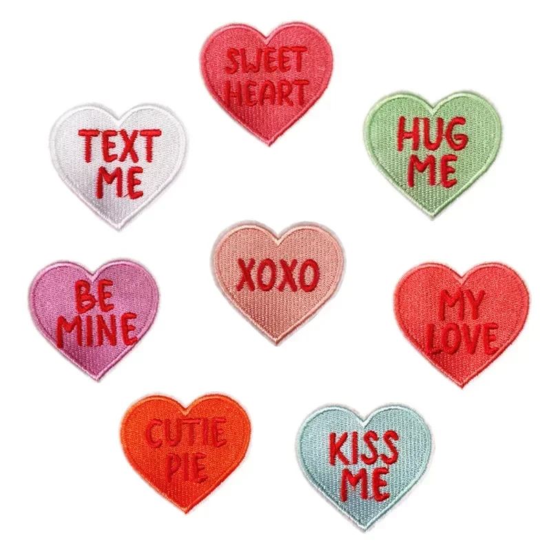 Cutie Parche termoadhesivo bordado corazón XOXO para camisetas - imagen 4