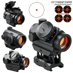 Mira táctica reflex roja en Picatinny/Weaver para airsoft y caza