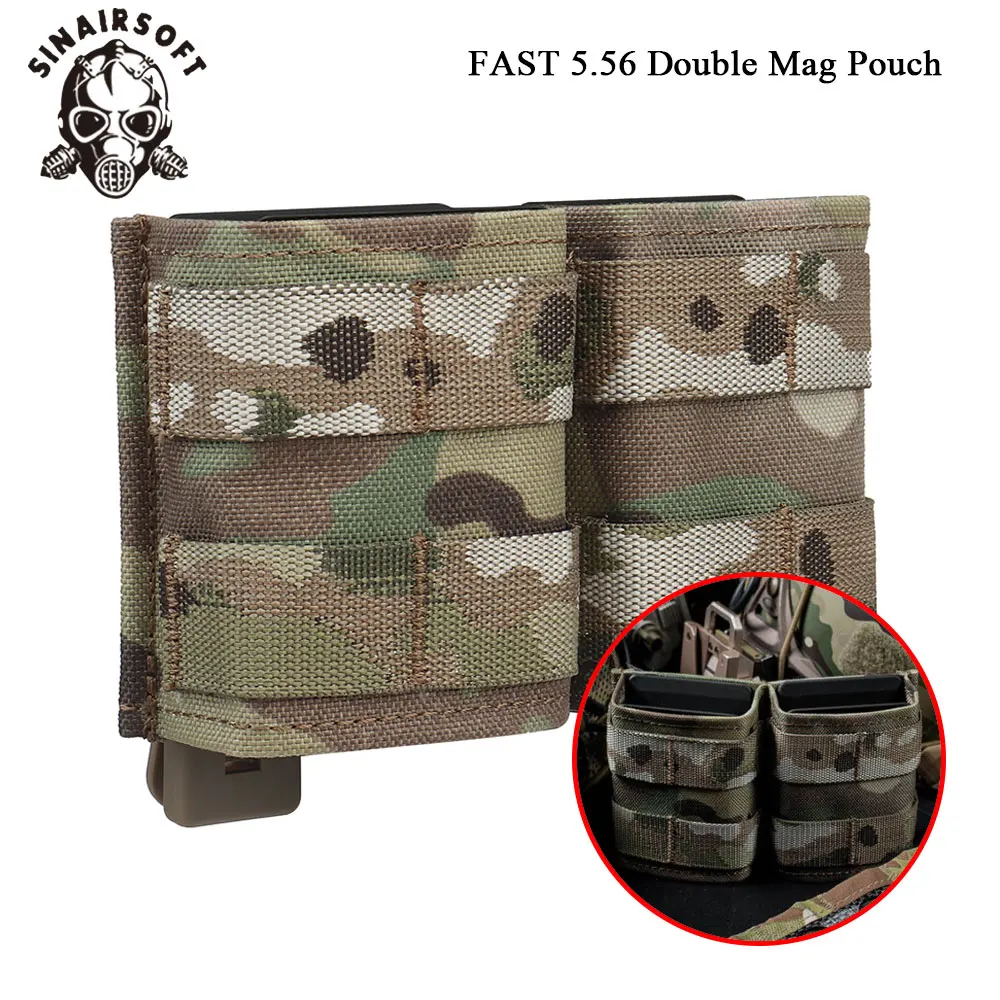 Portacargador doble 5.56 de acceso rápido para MOLLE y cinturón