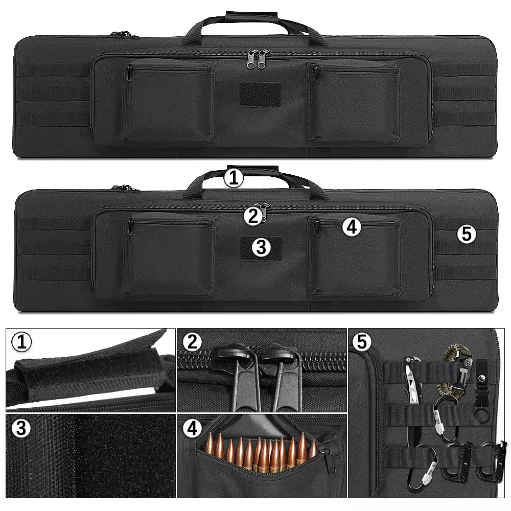 Funda transporte rifle y pistola larga hombro táctica Airsoft caza - imagen 3