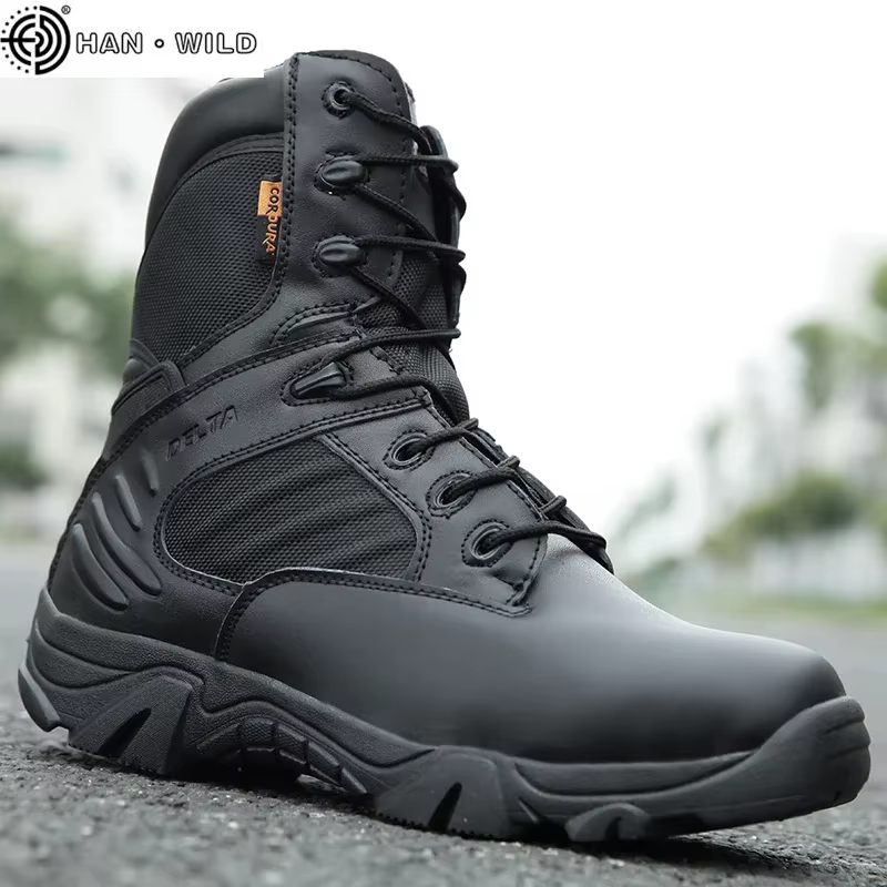 Botas tácticas impermeables cuero hombre combate desierto - imagen 3