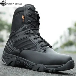 Botas tácticas impermeables cuero hombre combate desierto