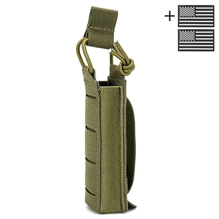 Linterna táctica de exterior con clip rápido y cuerda elástica