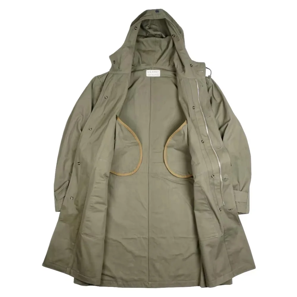Chaqueta militar M47 verde para hombre – Cortavientos retro - imagen 2