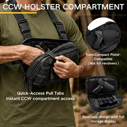 Bolsa Táctica Pecho EDC Portación Oculta Pistola MOLLE Caza