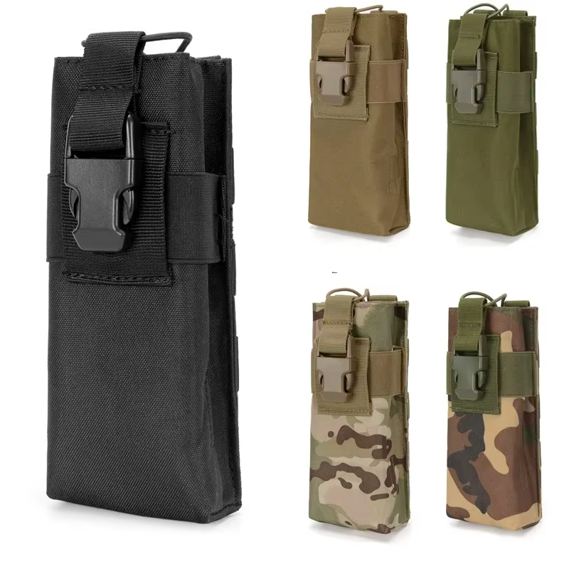 Bolsa MOLLE para radio con soporte botella de agua, camping - imagen 2