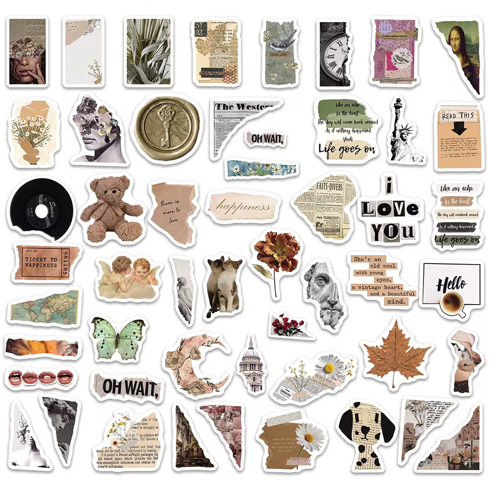 Pegatinas vinilo resistente estilo militar vintage para cuadernos - imagen 2