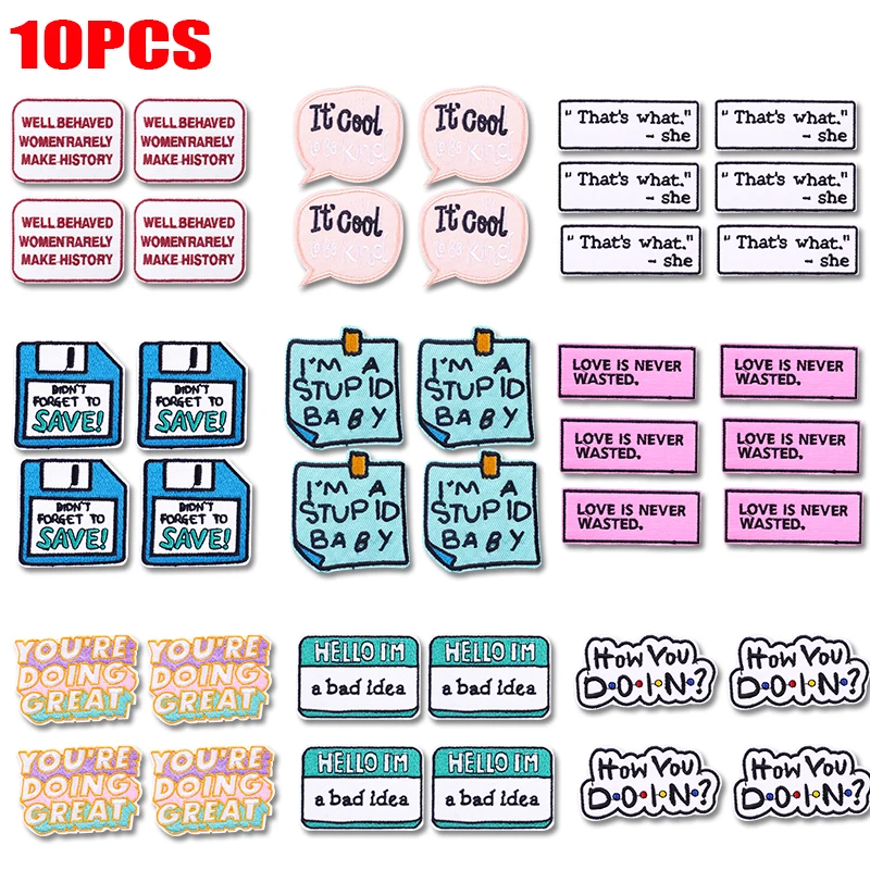 Parche bordado termoadhesivo letras infantiles, para coser o planchar