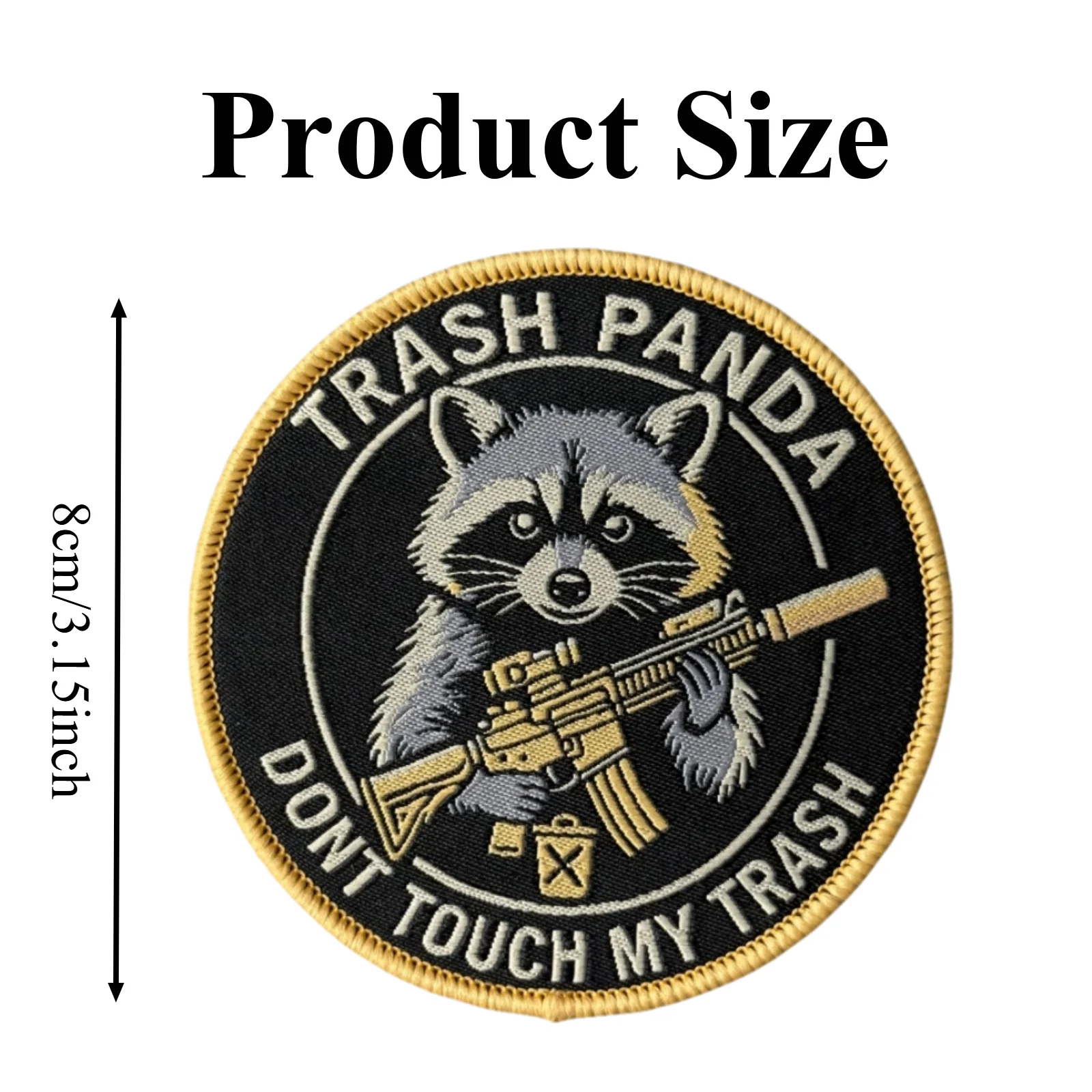 Trash Panda – Parche táctico de moral con mapache y velcro - imagen 3