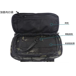 Cinturón táctico MOLLE camuflaje: bolsa de cintura ajustable
