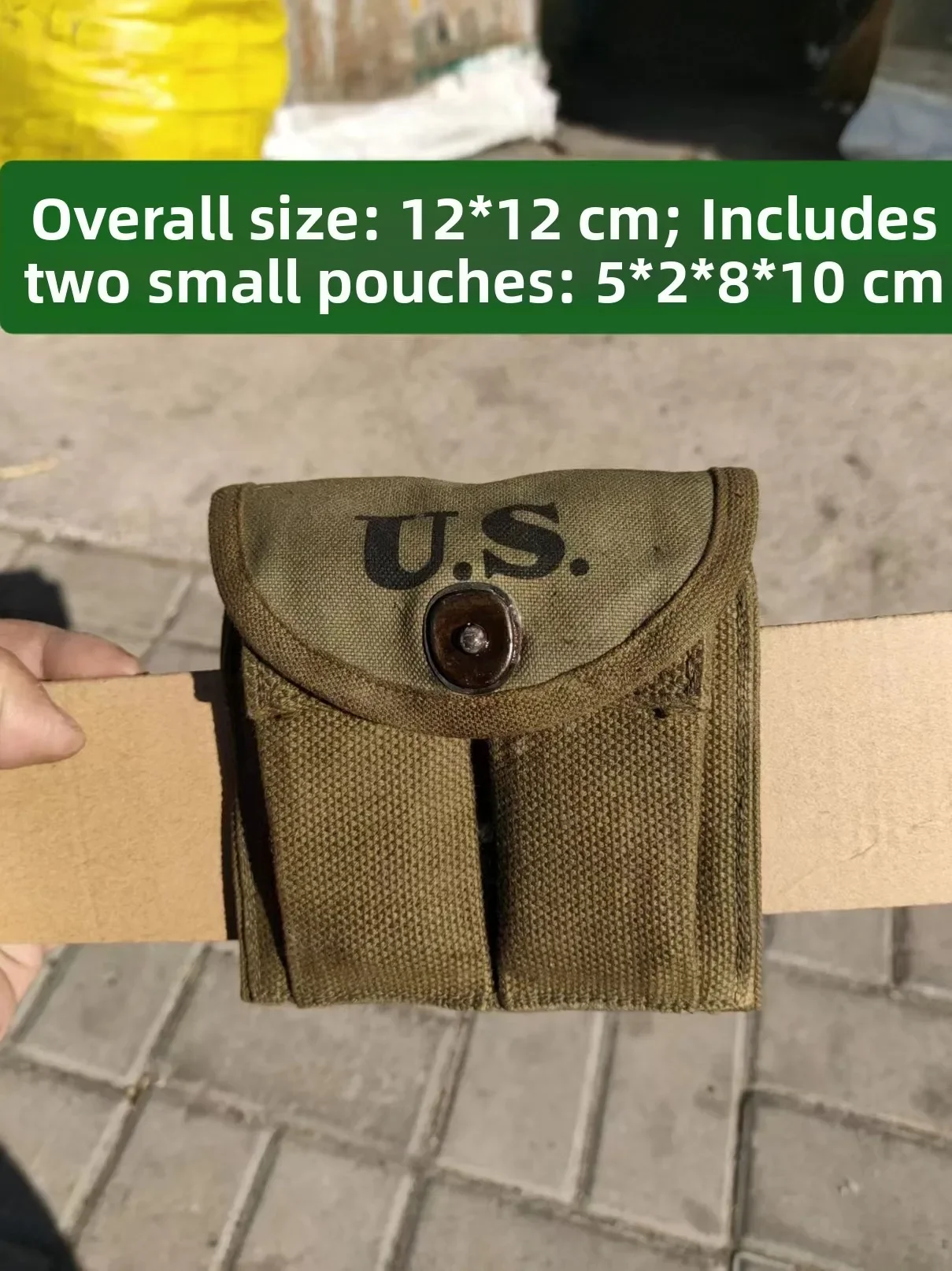 Bolsa porta cargador M1/M2 lona estilo US Army táctica - imagen 3
