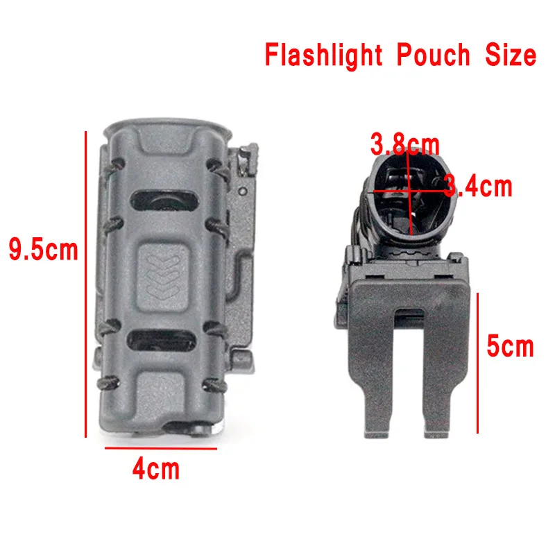 Funda táctica MOLLE CLUSGO para linterna