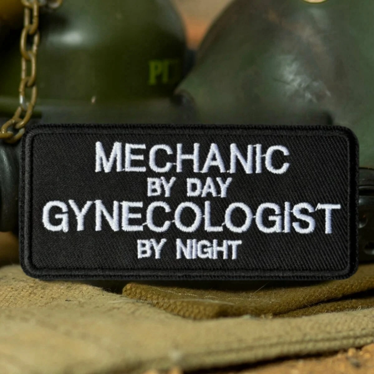 Parche táctico militar bordado velcro, Mecánico de día, ginecólogo - imagen 2