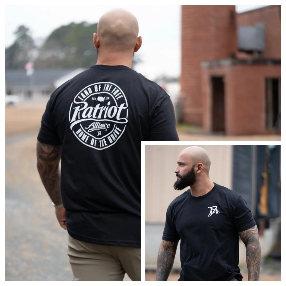 Patriot Alliance camiseta táctica Land of The Free unisex lujo - imagen 2