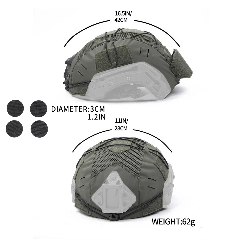 Dmgear Cubierta casco táctico verde airsoft caza