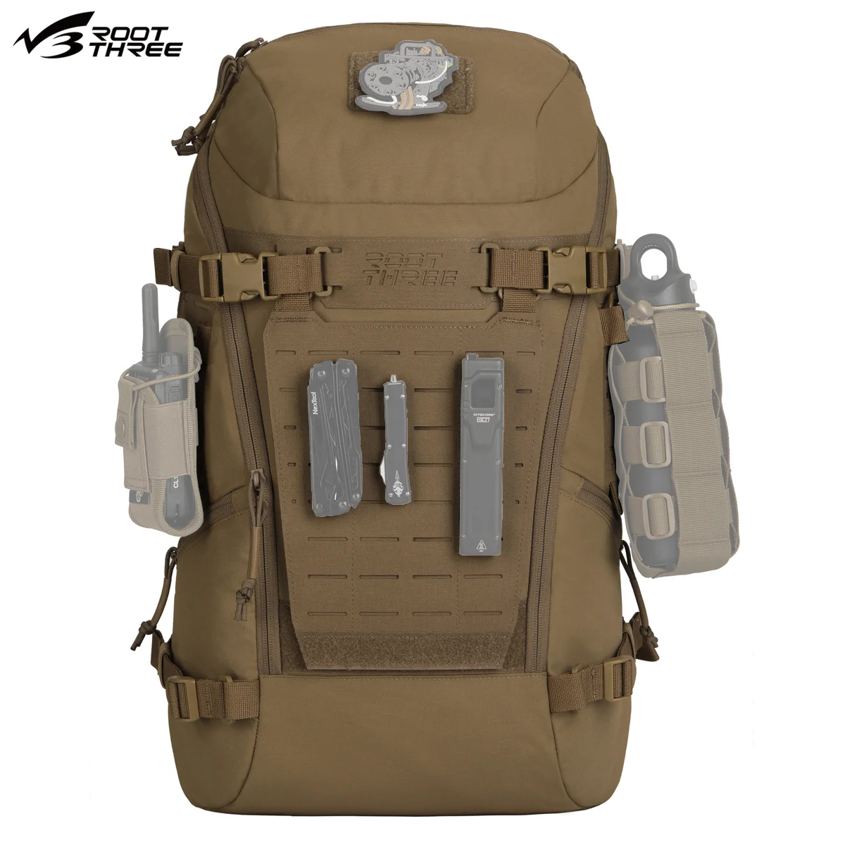 Mochila tactica MOLLE impermeable de nailon - multicapa desmontable - imagen 5