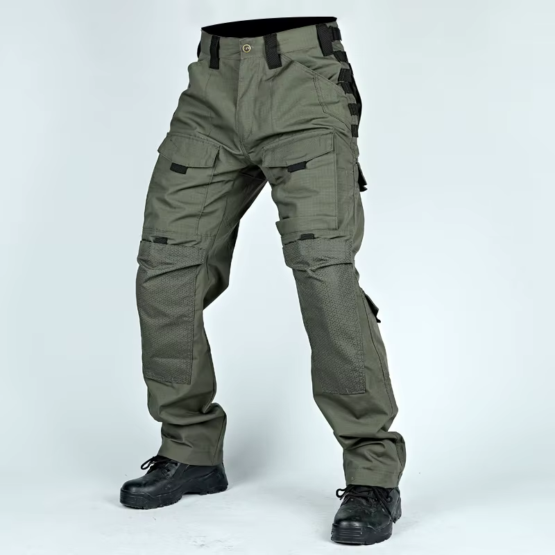 Pantalones tácticos camuflaje hombre ripstop multibolsillos resistentes - imagen 3