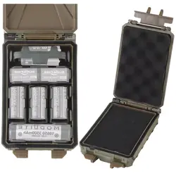 Caja táctica MOLLE para baterías recargables, estuche modular
