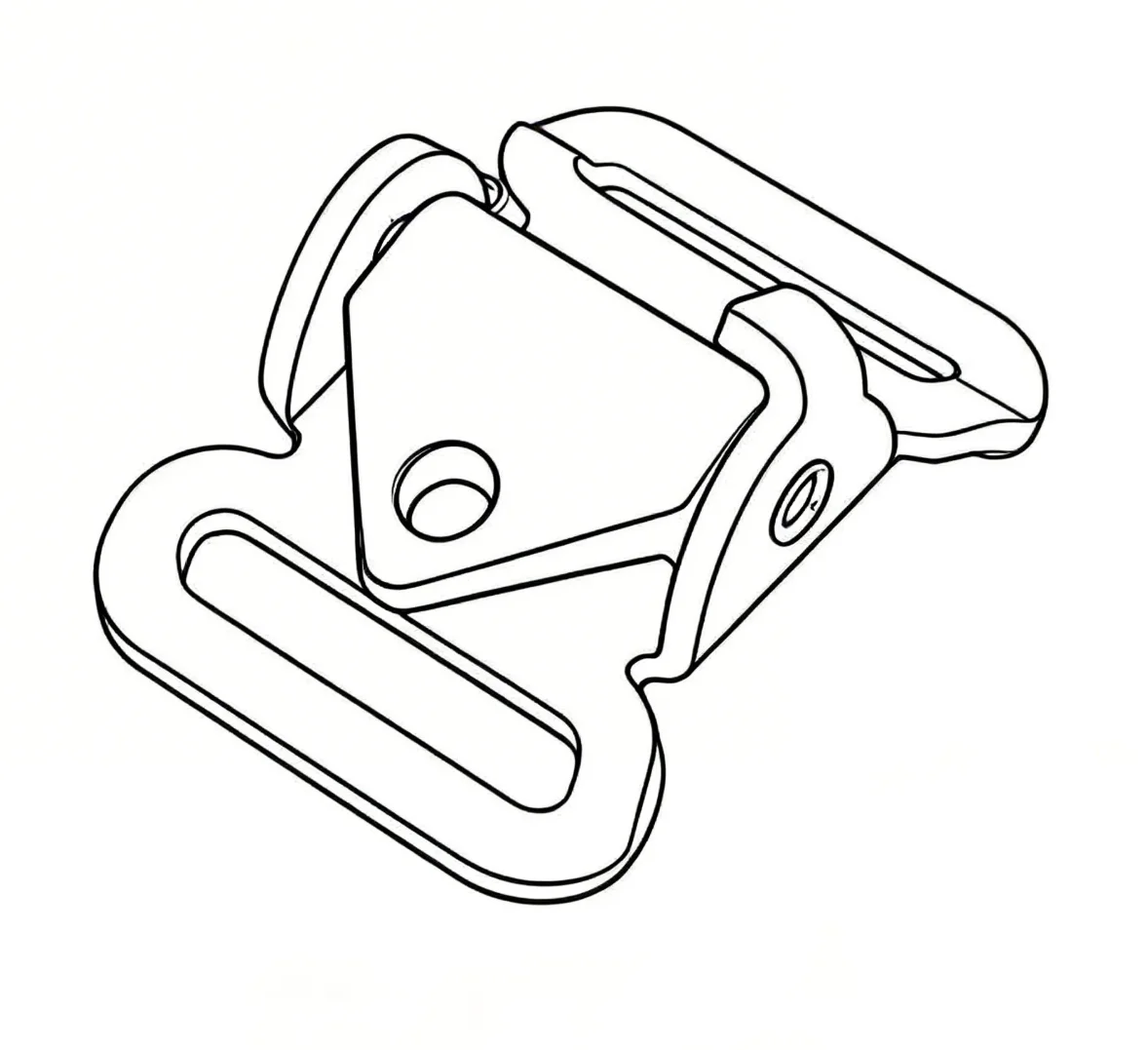 Hebilla táctica de resorte ajustable rápida de aleación para correas - imagen 4
