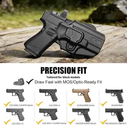 Funda OWB Glock G19 G26 G45 – Retención nivel II mano derecha