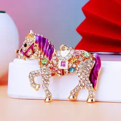 Llavero de metal diseño pony del zodiaco para bolso, regalo