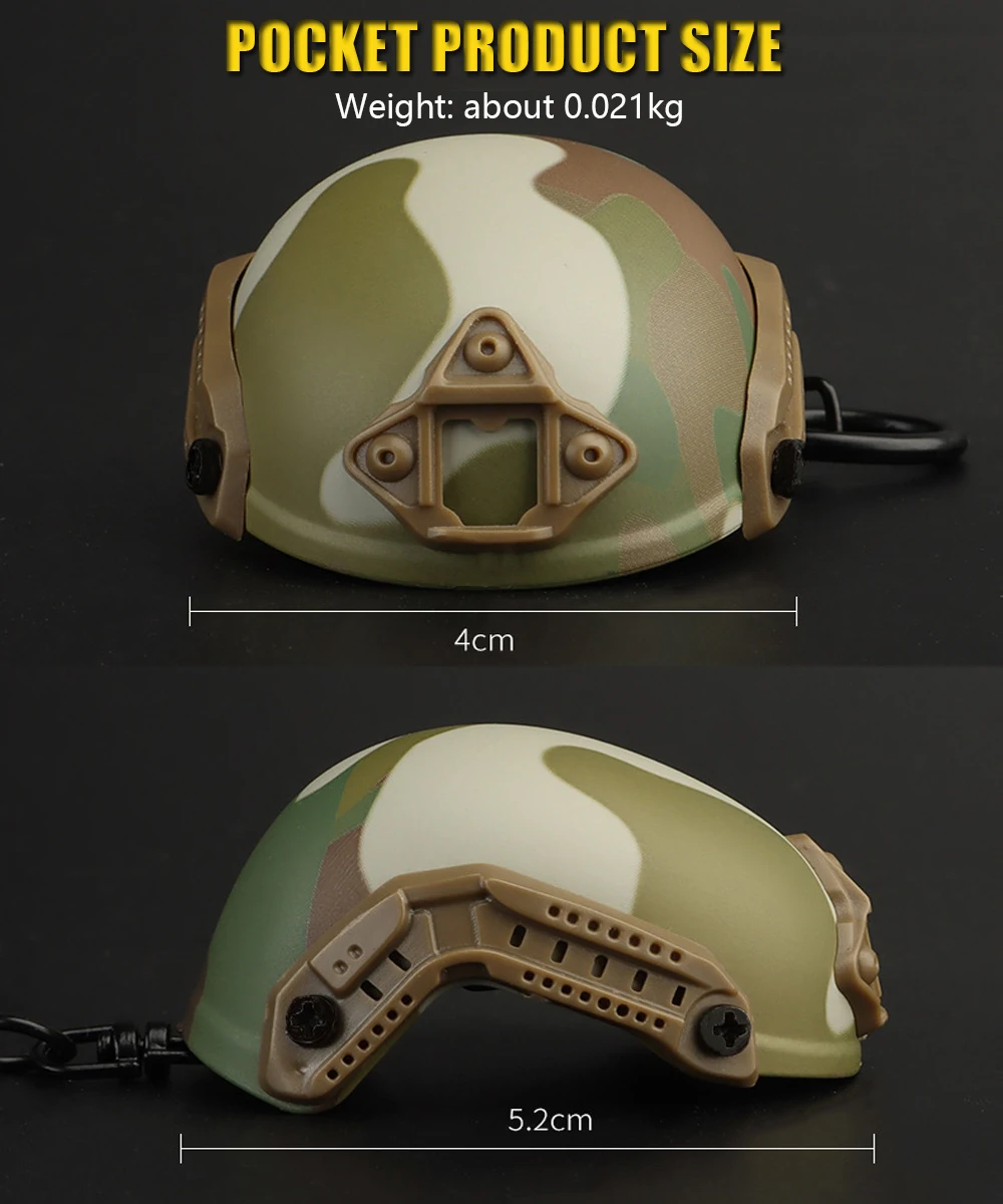 Llavero abrebotellas táctico casco rápido Airsoft - imagen 4