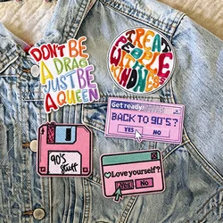 Parches termoadhesivos vintage frases años 90 para ropa