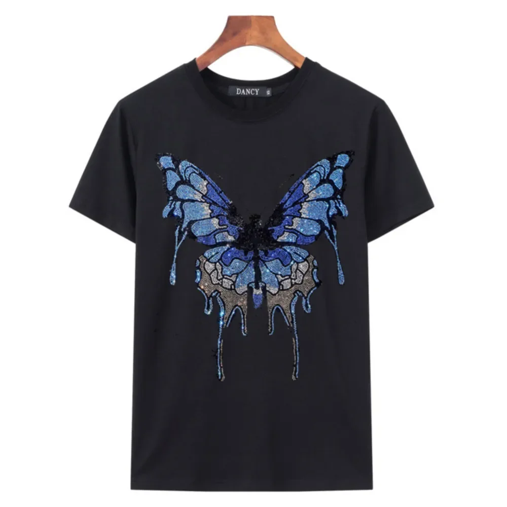 Parche de mariposa con brillo de diamantes