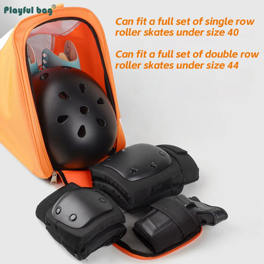 Bolsa triangular para patines y zapatos de patinaje naranja - imagen 2