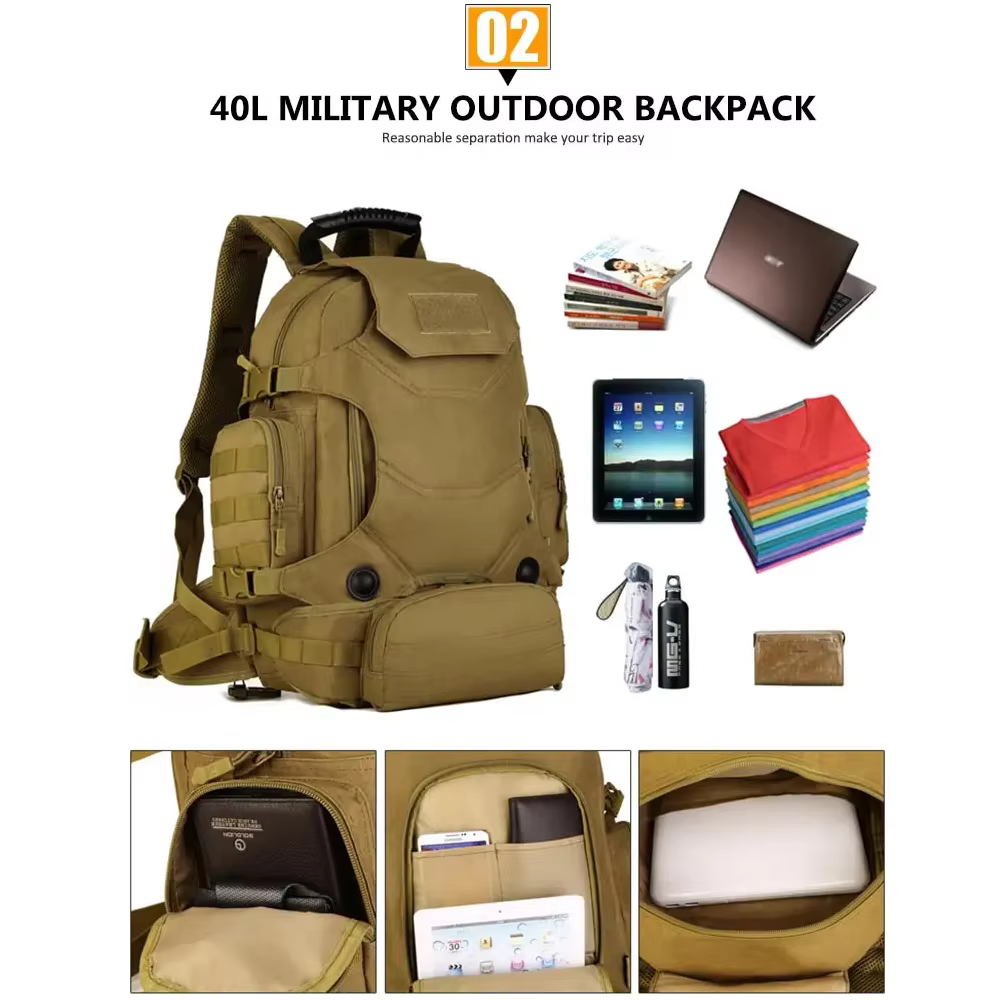 Mochila táctica MOLLE urbana para exteriores y senderismo - imagen 5