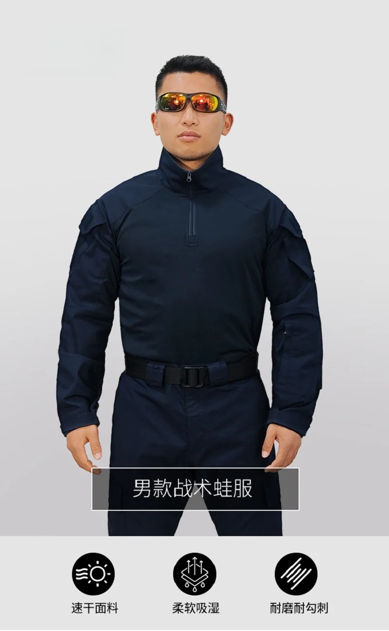 Camiseta táctica elástica G3 Upgraded azul marino exterior hombre - imagen 5