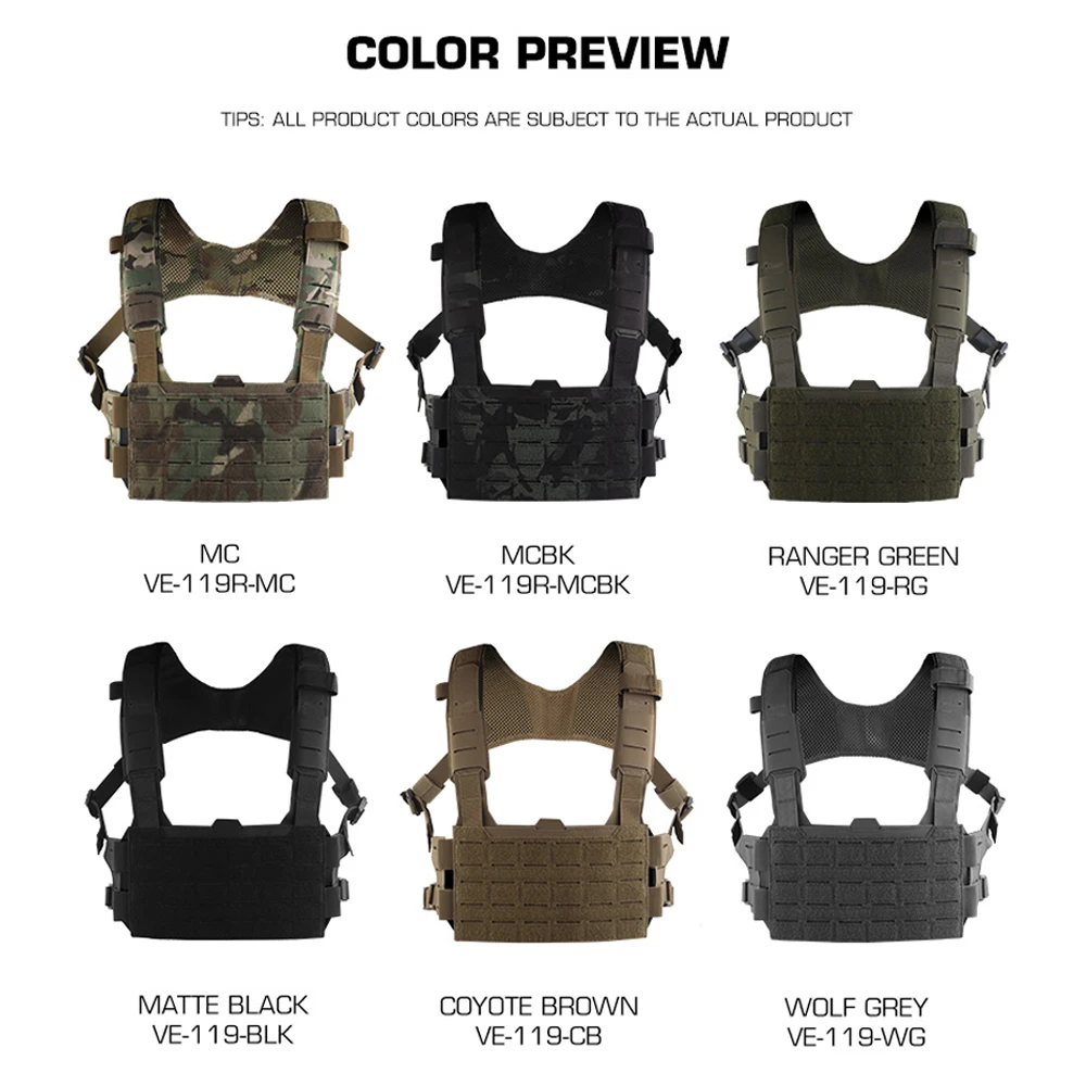 Detalle del panel frontal MOLLE