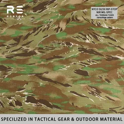 Tela ripstop camuflaje tigre para equipamiento táctico y outdoor