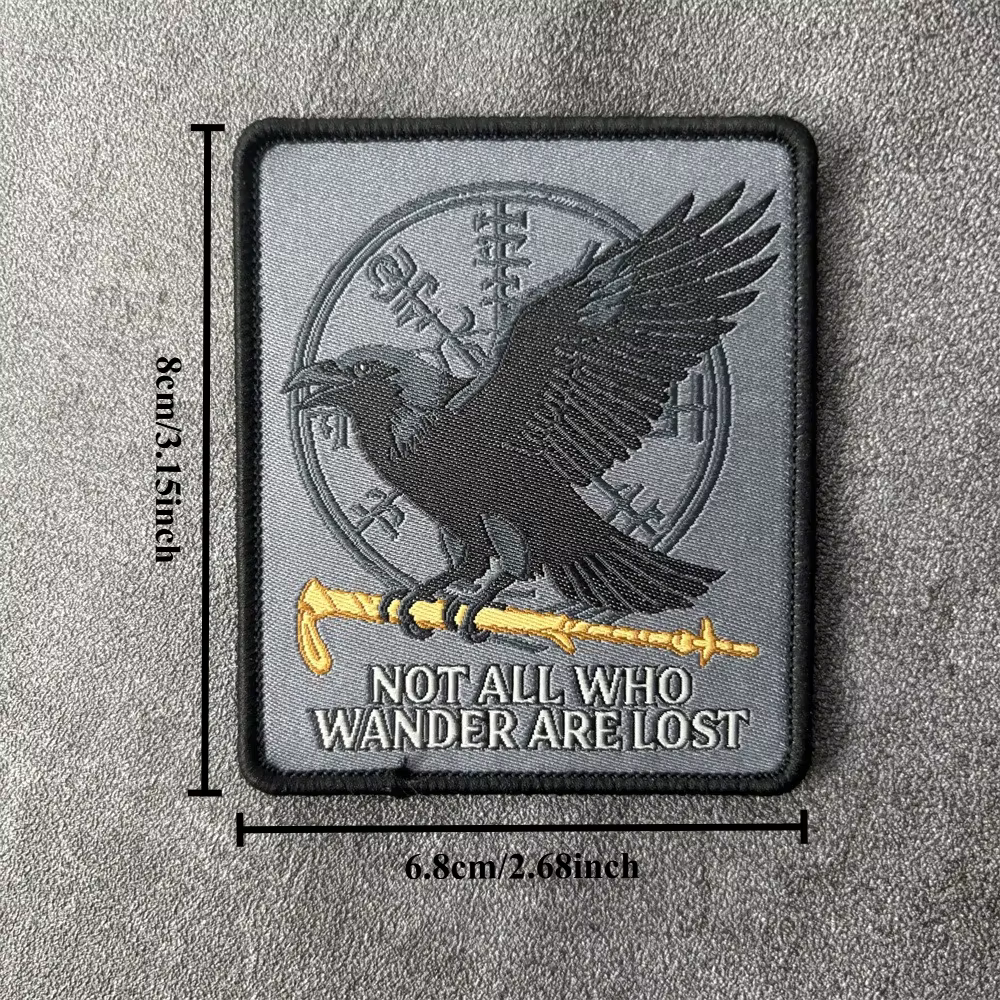 Parche táctico de cuervo con velcro para insignia moral - imagen 5