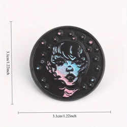 Pin esmaltado Galactic Muse degradado azul rosa Stardust celestial