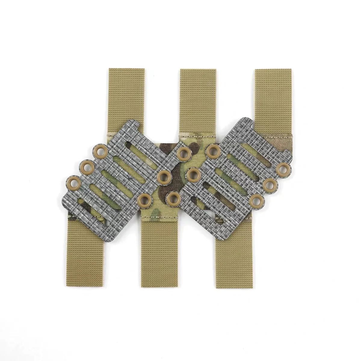 Placa adaptadora MOLLE doble fila 40° para cinturón táctico