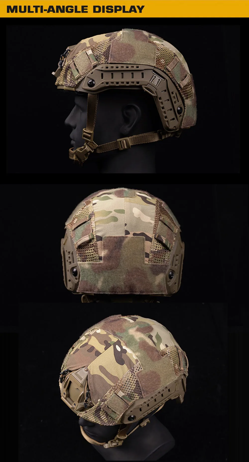 Vista lateral de la cubierta en uso