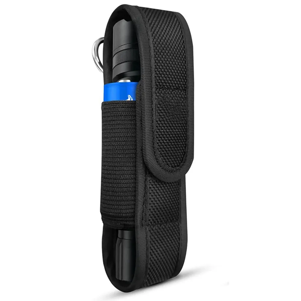 Funda táctica MOLLE para linterna con compartimento para batería - imagen 5