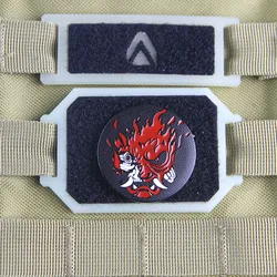 Parche táctico velcro llama infernal – Insignia morale para mochila
