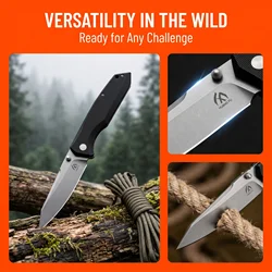 Cuchillo plegable táctico multifunción de acero para outdoor