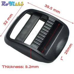 Hebilla regulable negra para correas de mochila táctica
