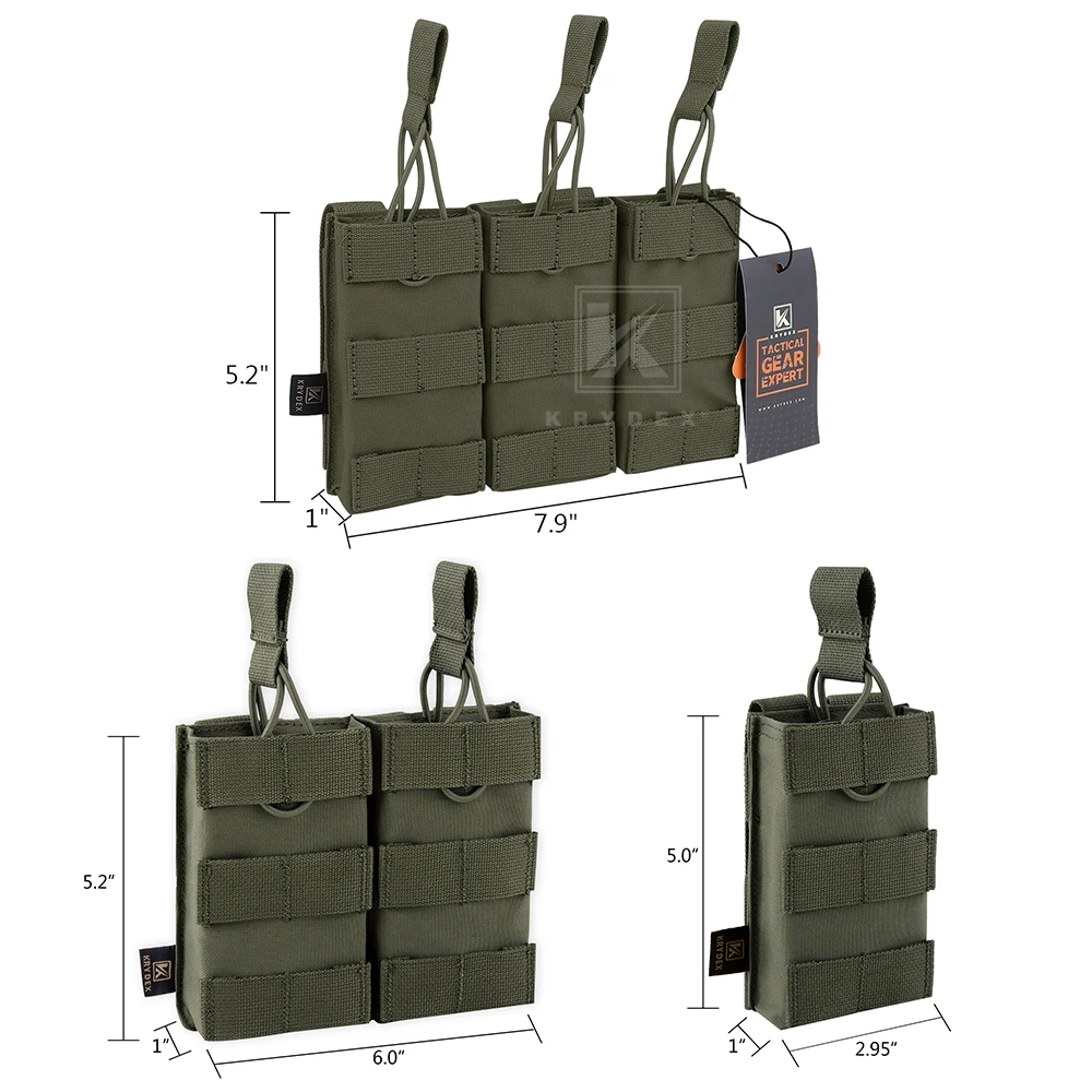 KRYDEX bolsa portacargadores táctica MOLLE 5.56 ripstop - imagen 5
