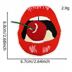 Parche termoadhesivo corazón rojo Y2K retro para ropa