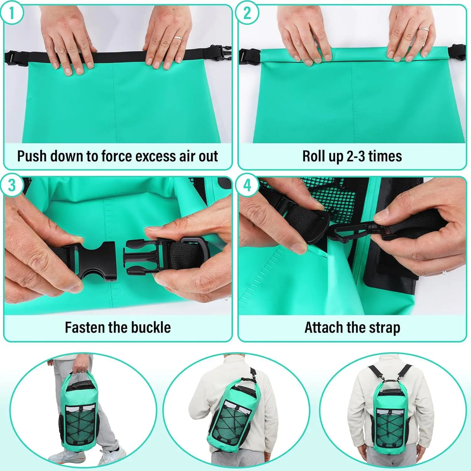 PVC impermeable para playa y kayak
