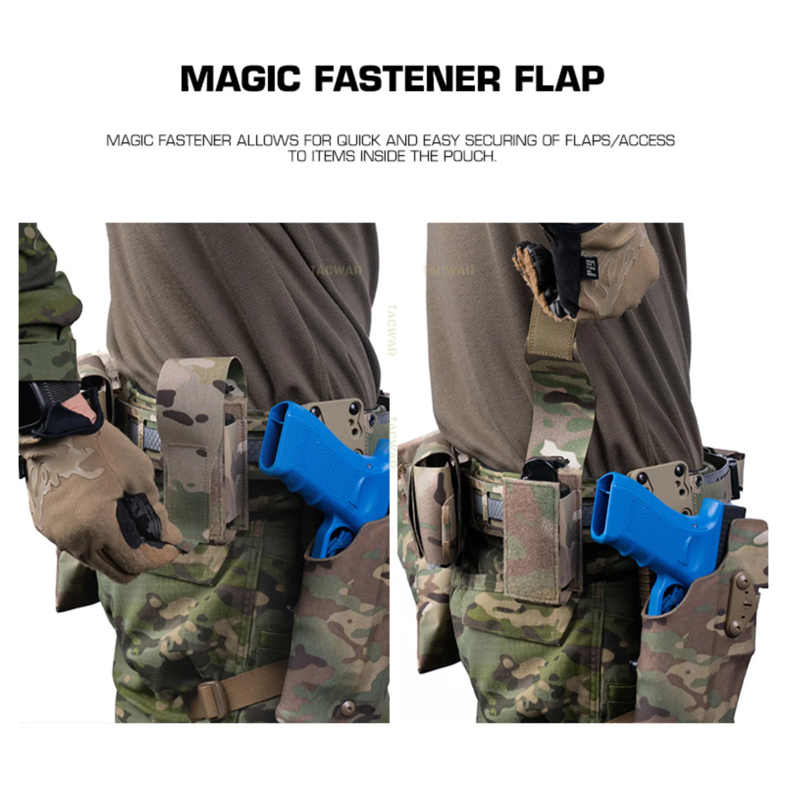 Bolsa táctica MOLLE Flashbang para cargadores y linterna - imagen 5