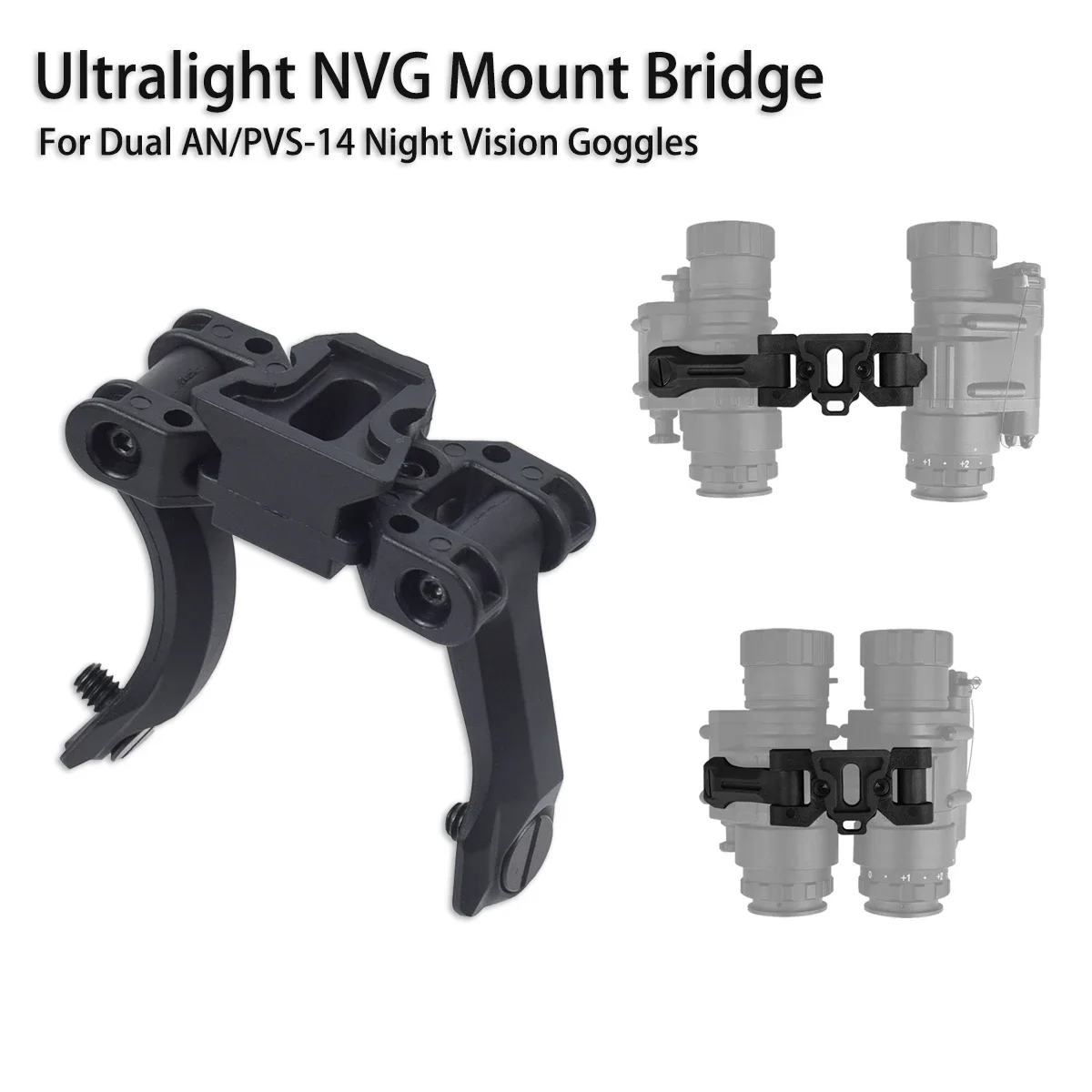 AN/PVS-14 NVG soporte de brazo tipo J nailon con puente ajustable