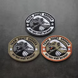 Parche bordado Tejón de Miel Honey Badger para mochilas