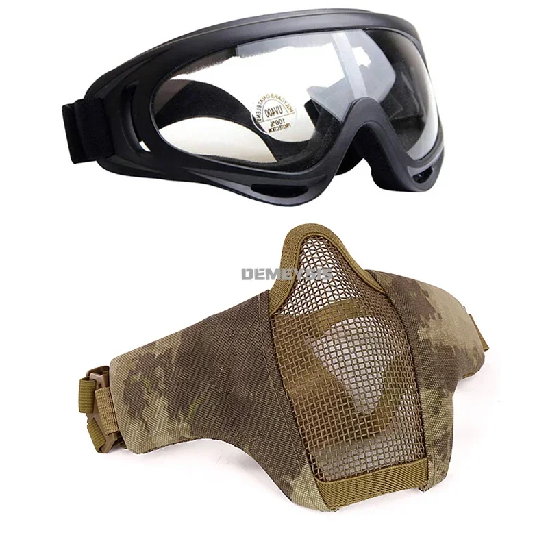 Máscara Airsoft con gafas protección impactos – Careta táctica - imagen 5